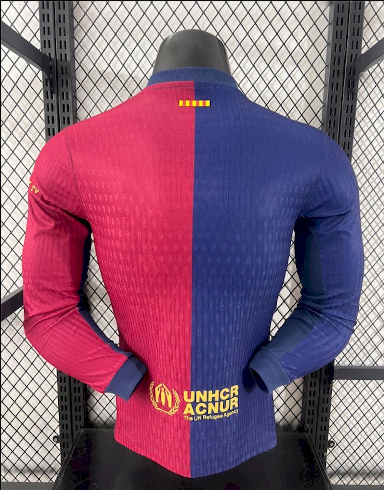 Authentic Soccer Jersey Barcelona Home x Travis Scott  Long Sleeve Shirt 2024/25 - sinoshirt