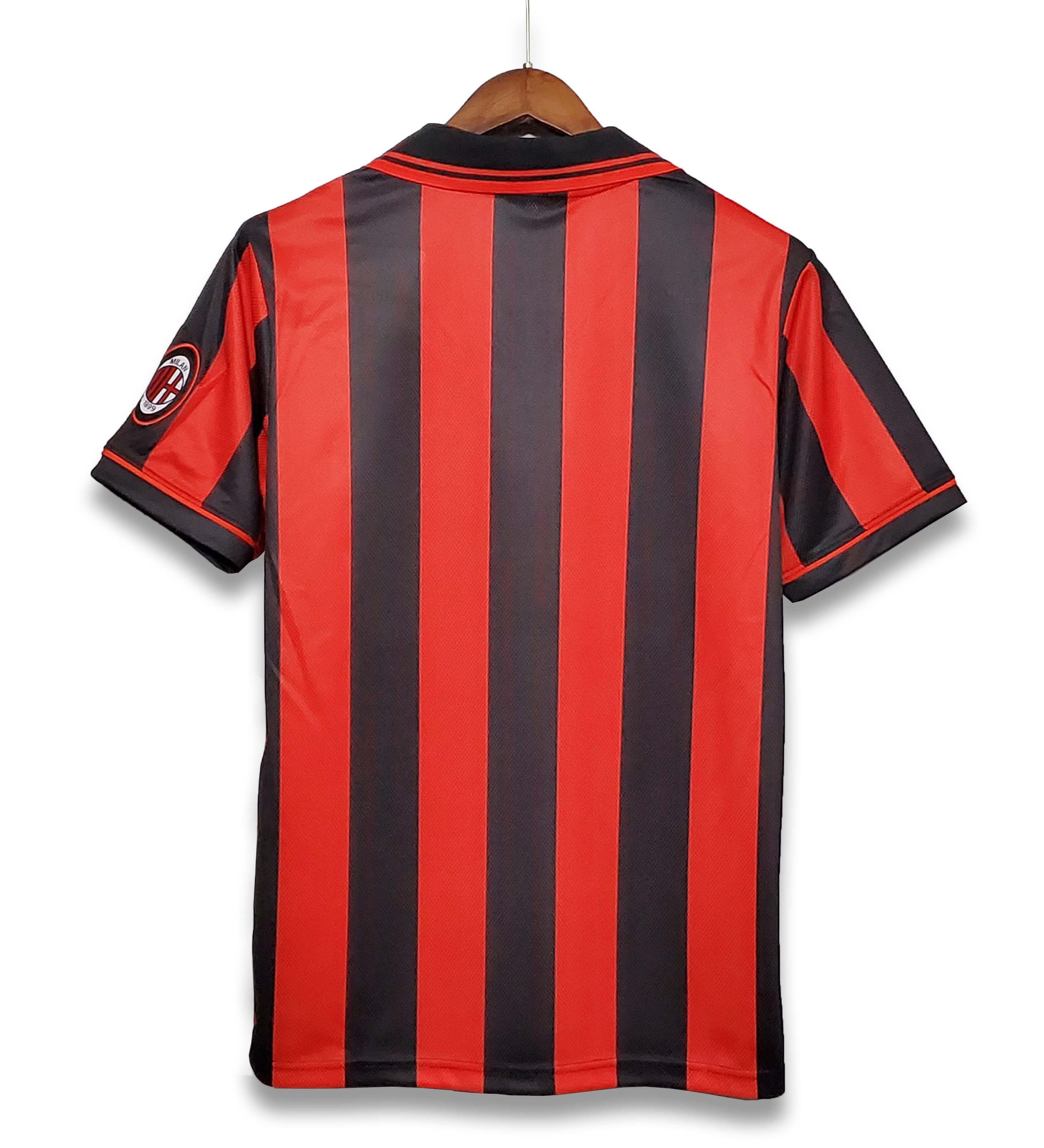 AC Milan Retro Soccer Jersey Home Custom Shirt 1996/97 - sinoshirt