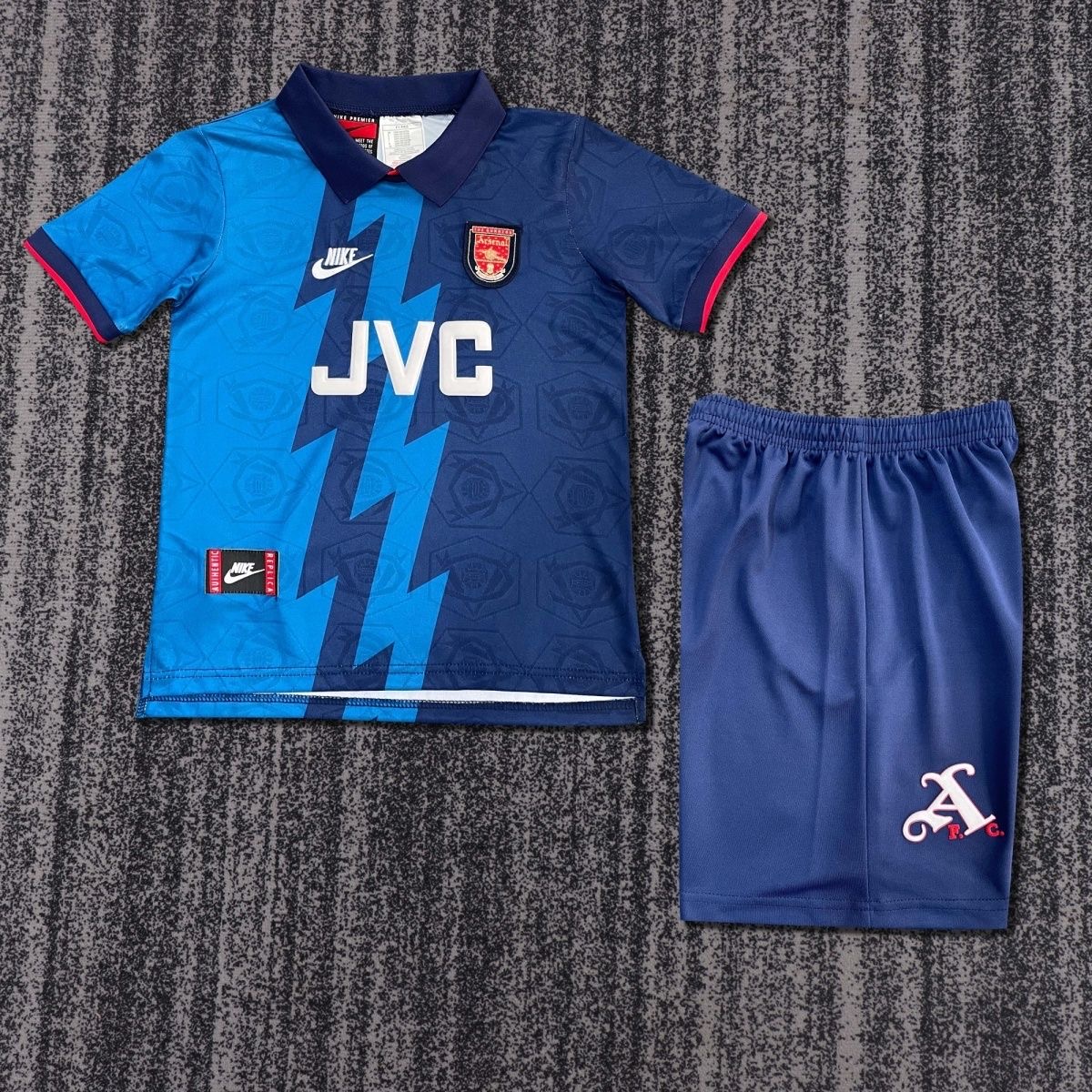 Arsenal Soccer Retro Jersey Away Kids Kit Jersey+Shorts 1995-96 - sinoshirt