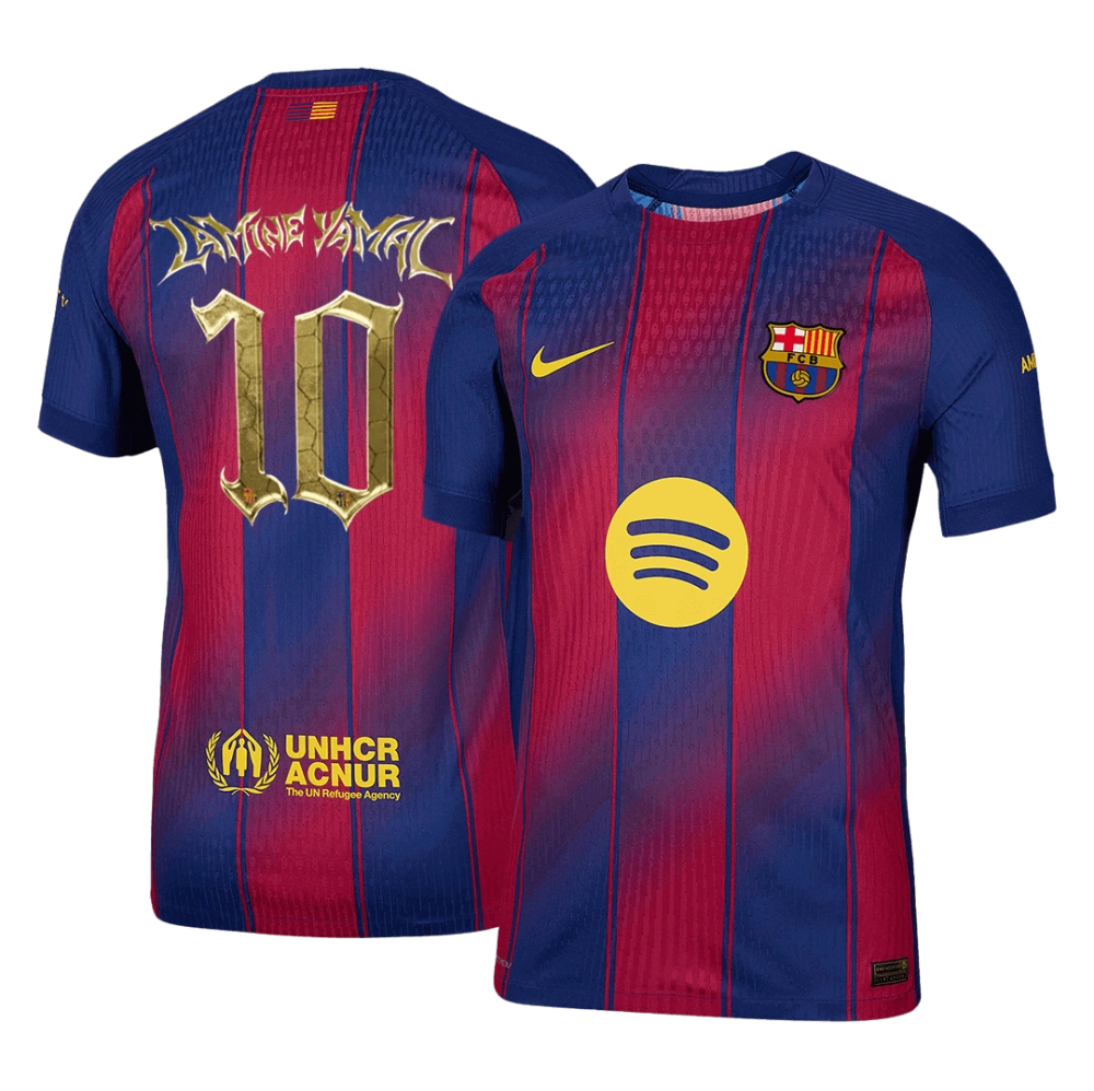 LAMINE YAMAL #10 Authentic Soccer Jersey Barcelona Home x Kopa Trophy Shirt 2025/26 - sinoshirt
