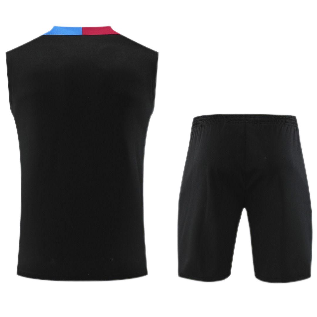 Barcelona Sleeveless Training Kit Black 2024/25 - sinoshirt