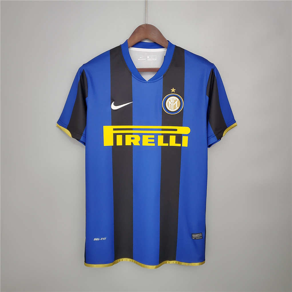 Inter Milan Retro Jersey Custom Home Soccer Jersey 2008/09 - sinoshirt