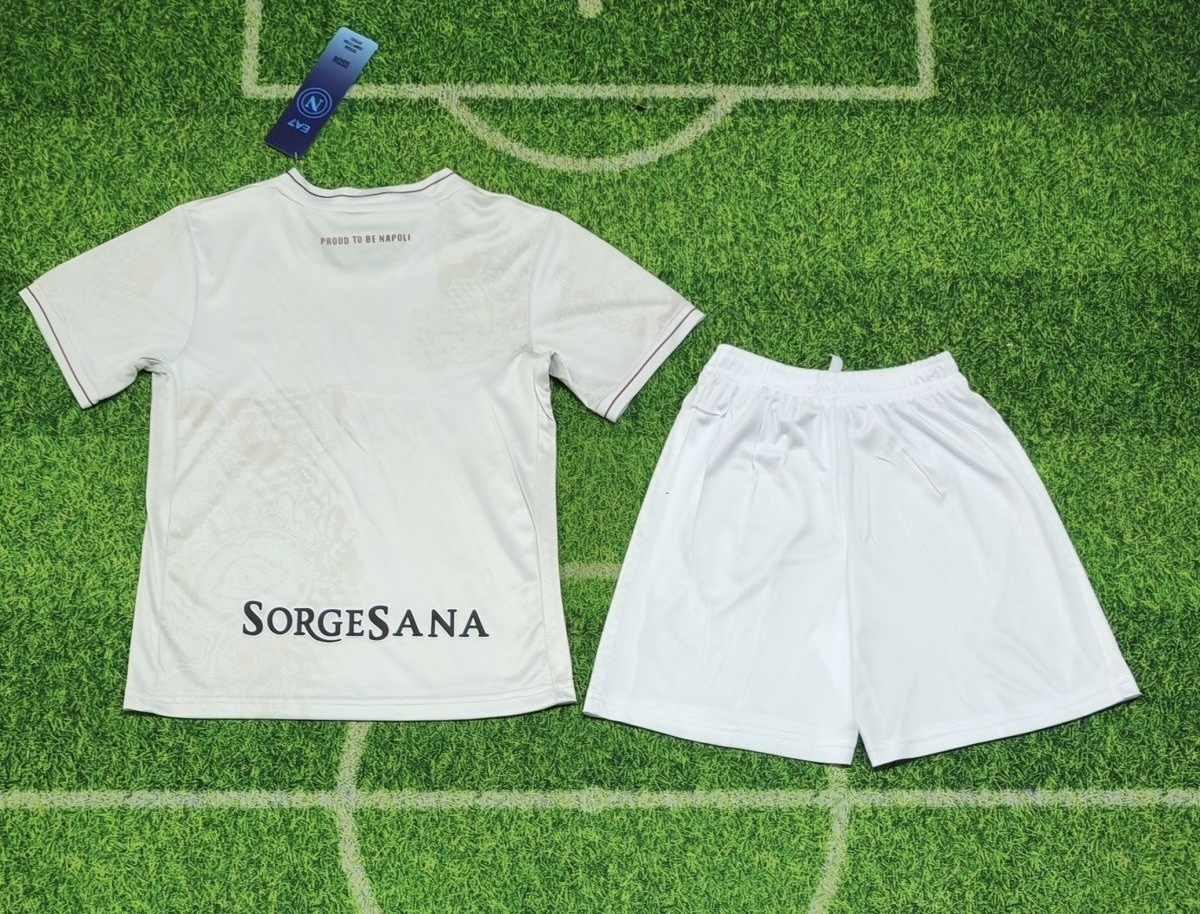 Napoli Soccer Jersey Away Kids Kit Jersey+Shorts 2025-26 - sinoshirt