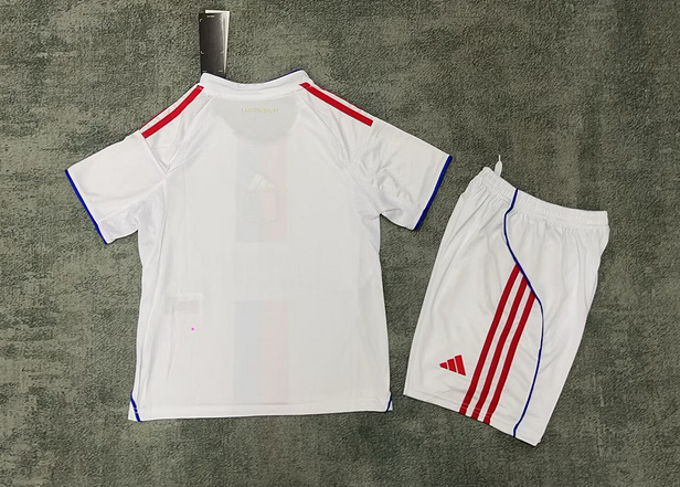 Olympique Lyonnais Football Jersey Home Kids Kit Jerseys+Shorts 2025/26 - sinoshirt
