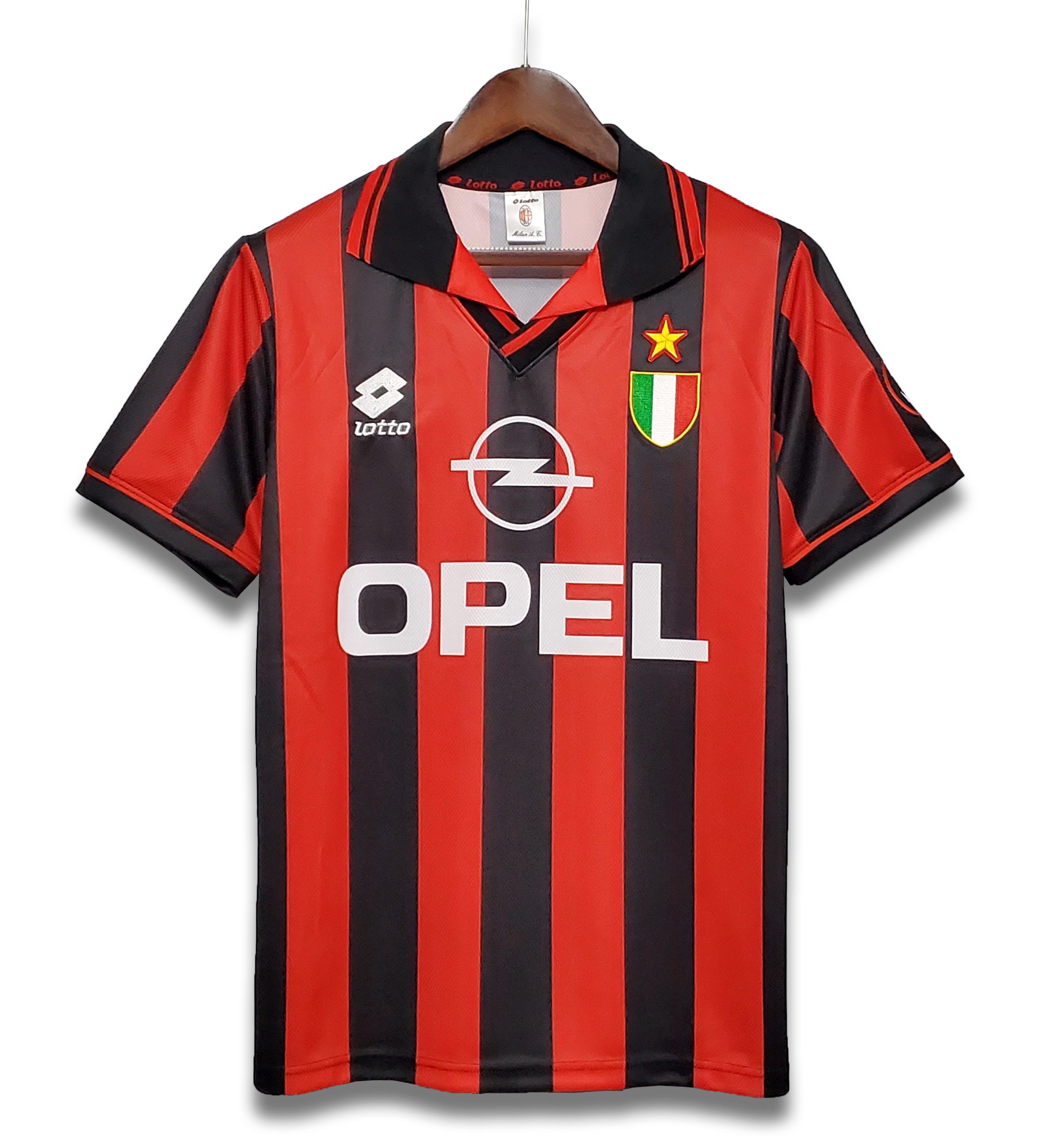 AC Milan Retro Soccer Jersey Home Custom Shirt 1996/97 - sinoshirt