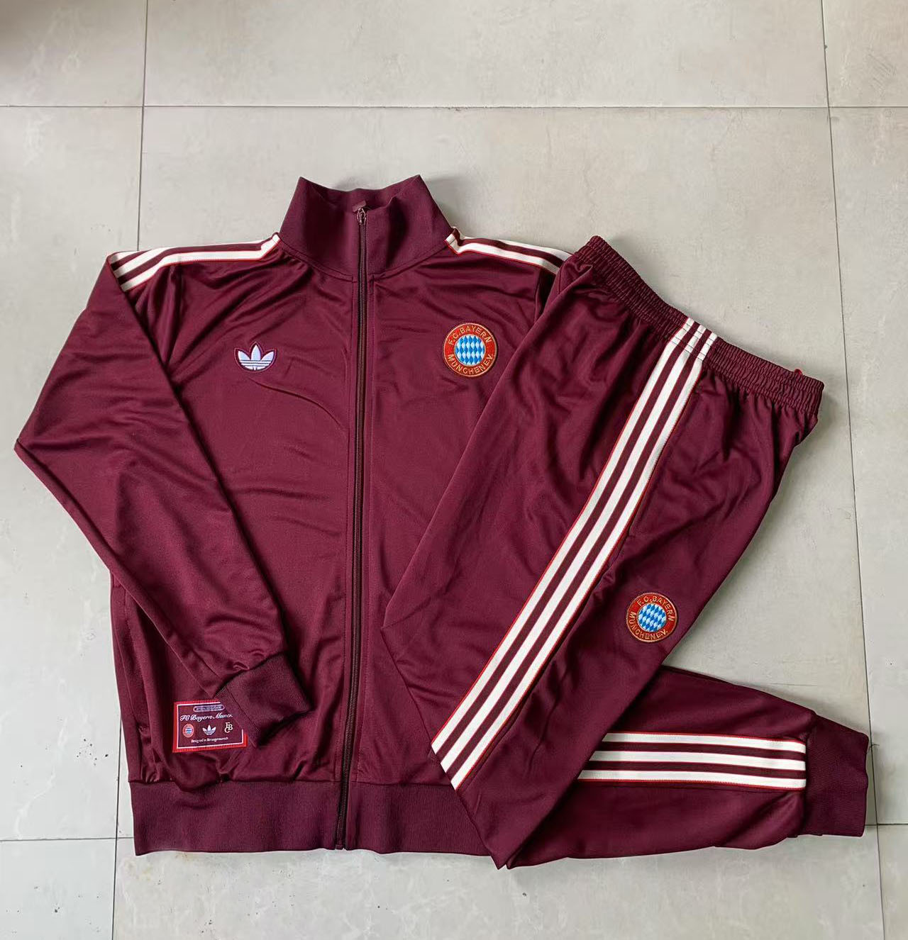Kids Bayern Munich Training Kit (Jacket+Pants) Deep Red 2025/26 - sinoshirt