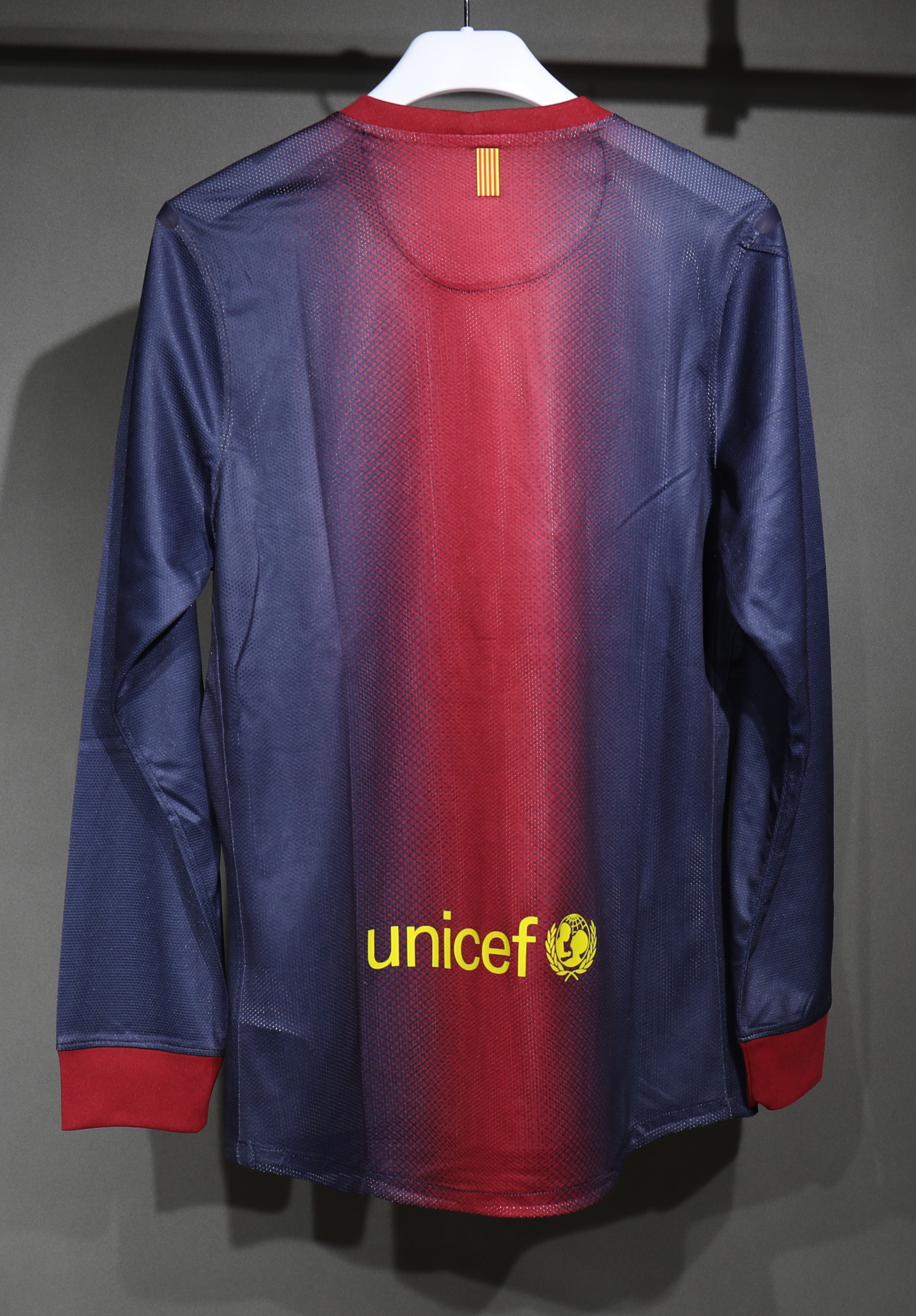 Authentic Barcelona Retro Jersey Home Long Sleeve Soccer Shirt 2012-13 - sinoshirt