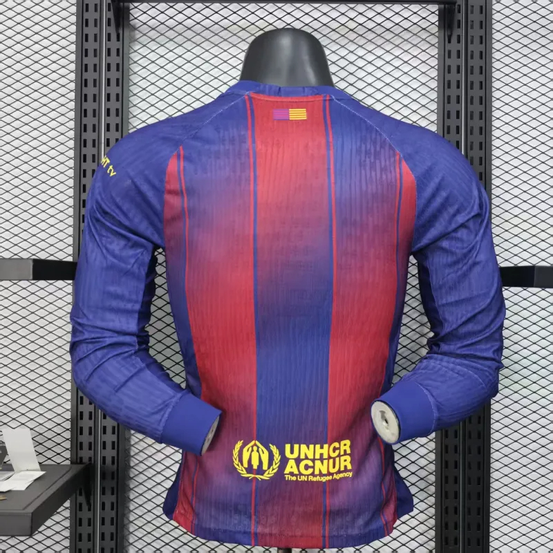 Authentic Soccer Jersey Barcelona Home Long Sleeve Shirt 2025/26 - sinoshirt