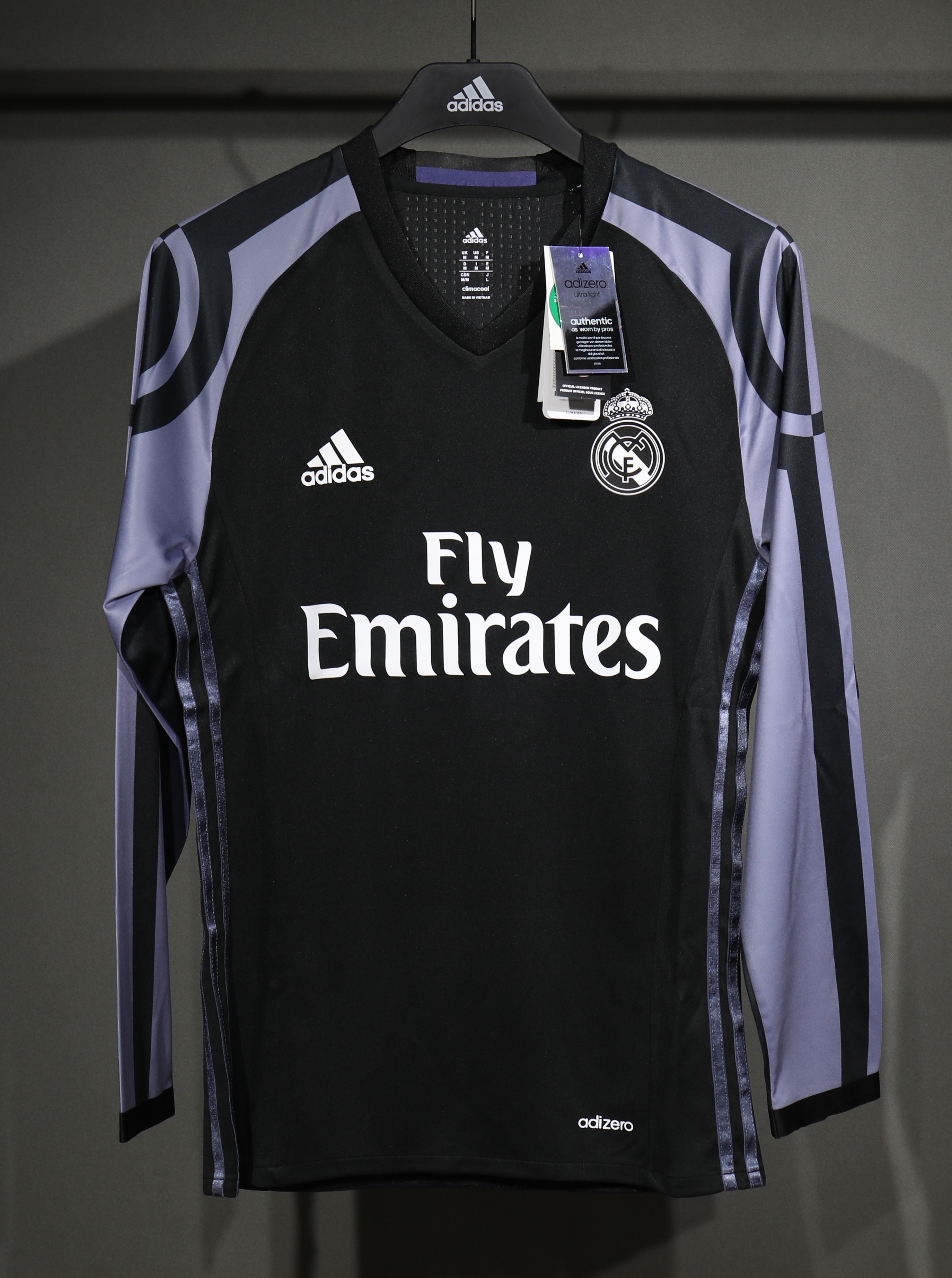 Real Madrid Authentic Retro Jersey Third Away Long Sleeve Soccer Shirt 2016/17 - sinoshirt