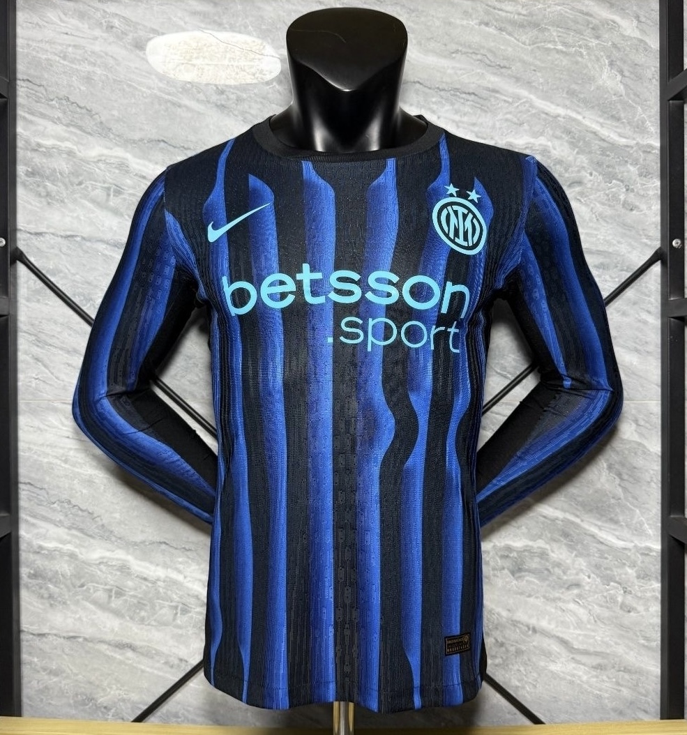 Authentic Soccer Jersey Inter Milan Home Long Sleeve Shirt 2025/26 - sinoshirt