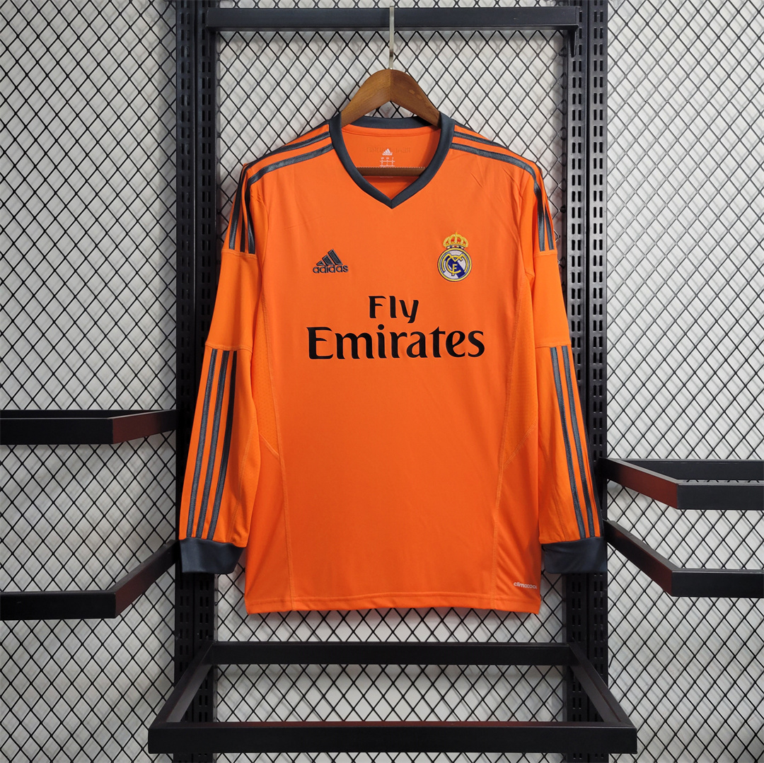 Real Madrid Retro Jersey Third Away Long Sleeve Custom Soccer Shirt 2013/14 - sinoshirt