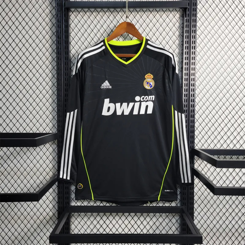 Real Madrid Retro Jersey Away Long Sleeve Soccer Custom Shirt 2010/11 - sinoshirt