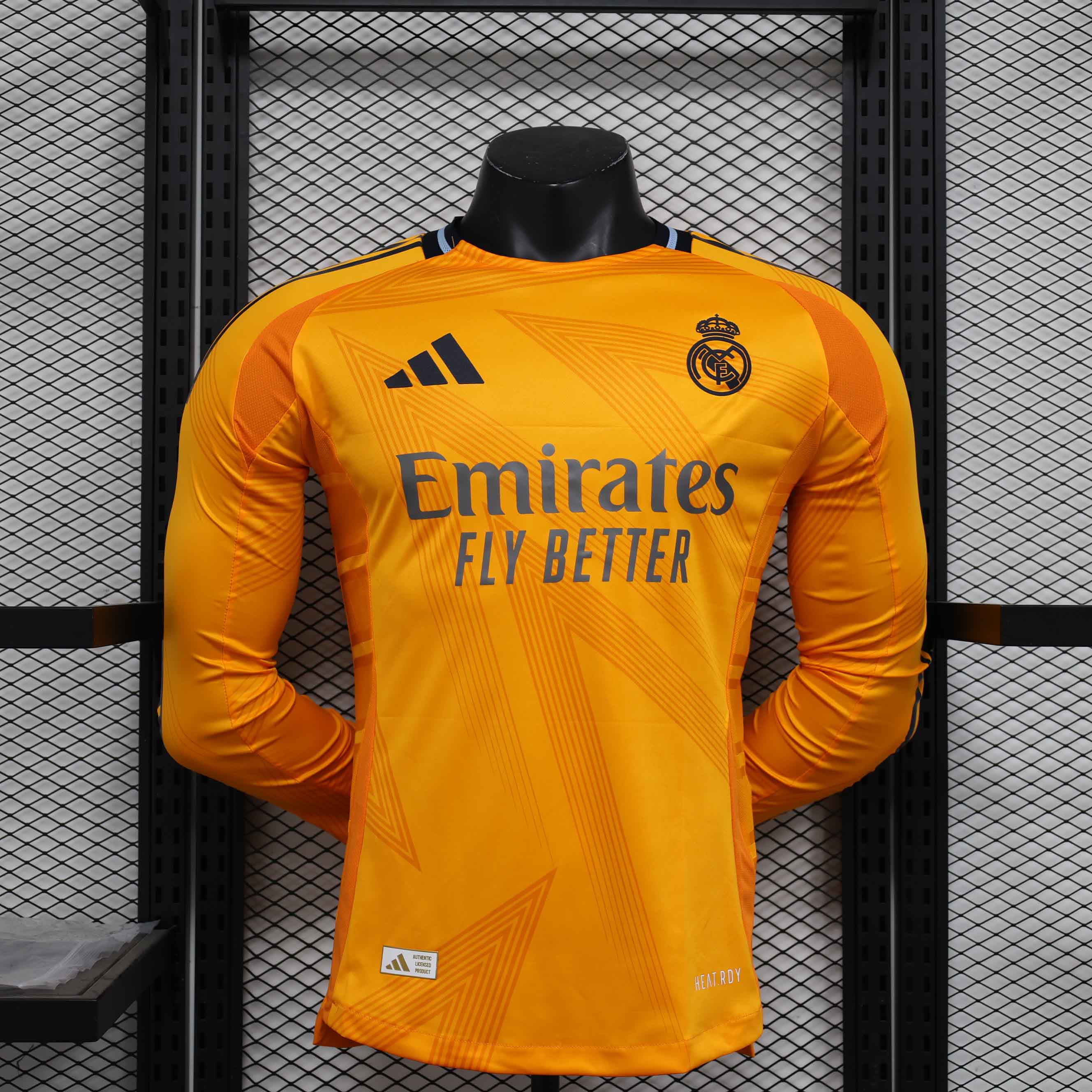 Real Madrid Authentic Soccer Jersey Away Shirt Long Sleeve 2024/25 - sinoshirt