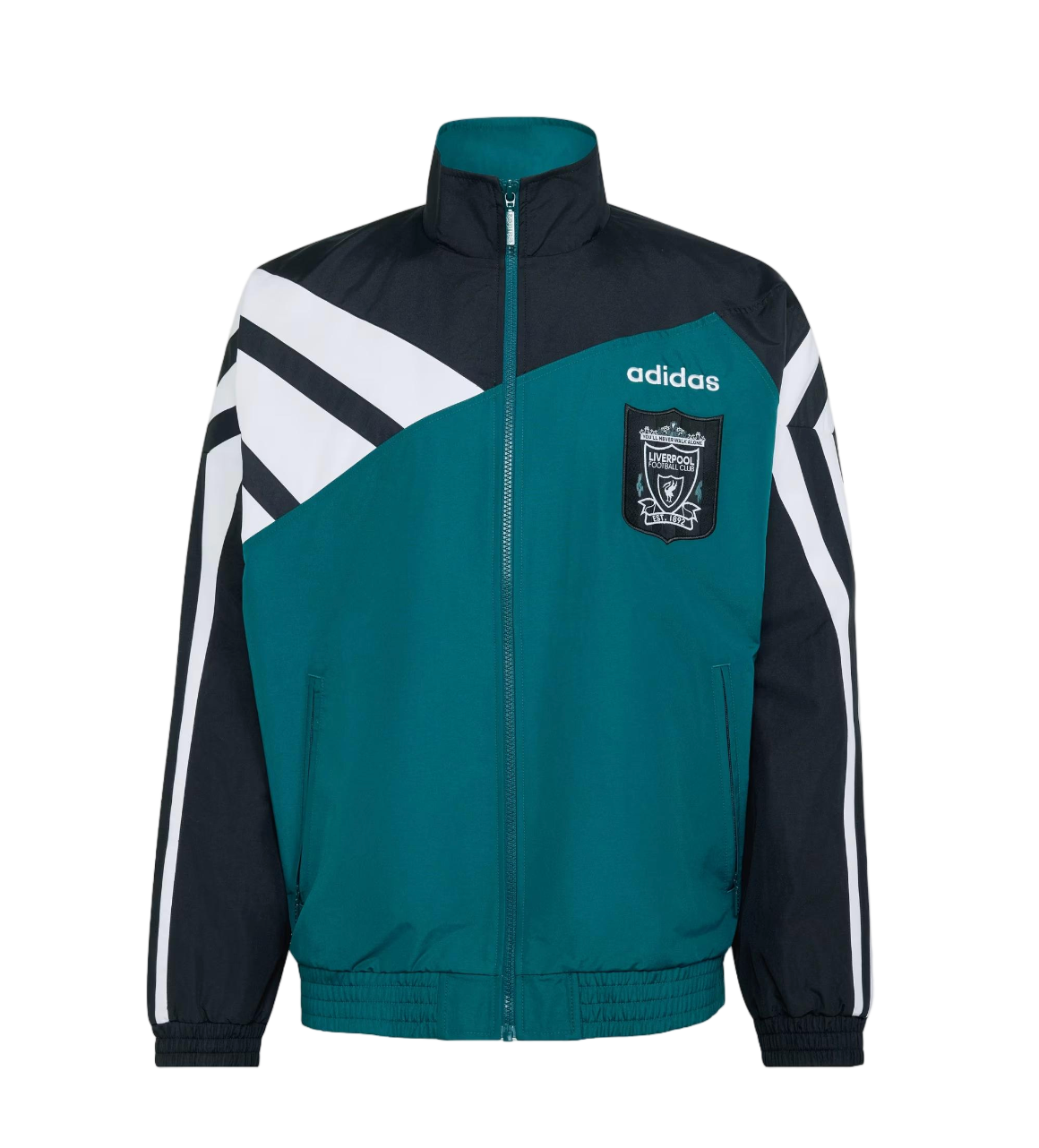 Liverpool Retro Style Windbreaker Jacket Green 1995/96 - sinoshirt