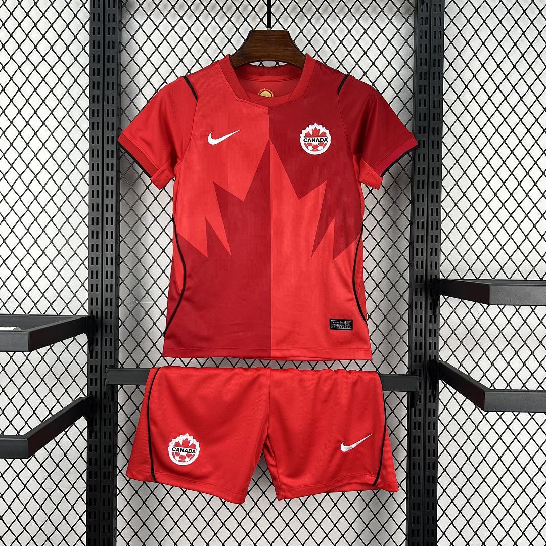 Canada Soccer Jersey World Cup Home Kids Kit Jersey+Shorts 2026 - sinoshirt