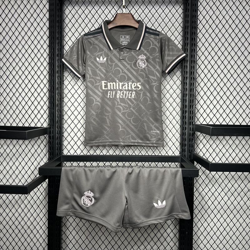 Real Madrid Soccer Jersey Third Away Kids Kit Jersey+Shorts 2024/25 - sinoshirt