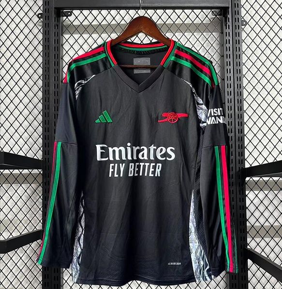 Arsenal Soccer Jersey Away Custom Long Sleeve Shirt 2024/25 - sinoshirt