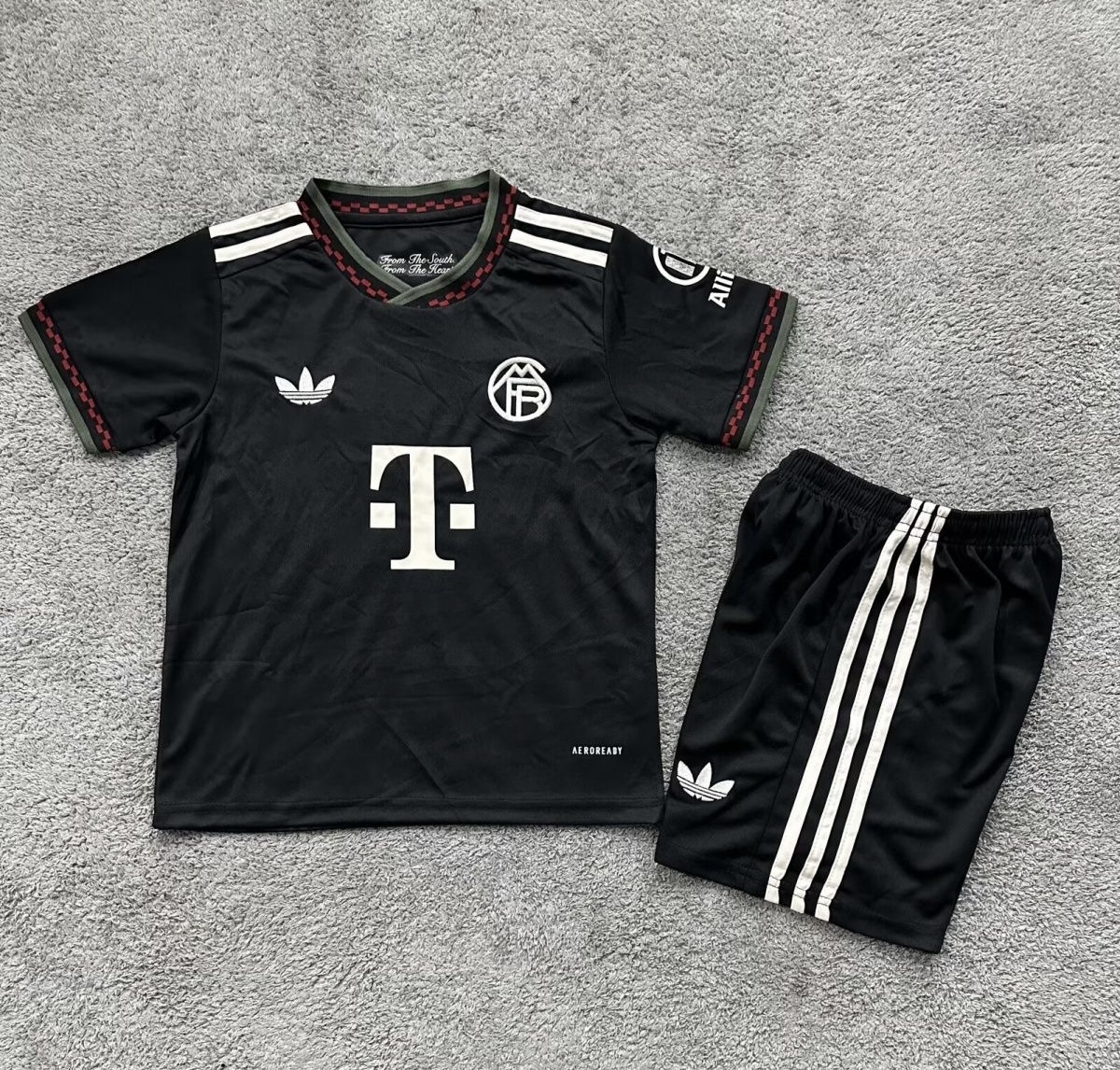 Bayern Munich Third Away Champions League Kids Kit Jerseys+Shorts 2025/26 - sinoshirt