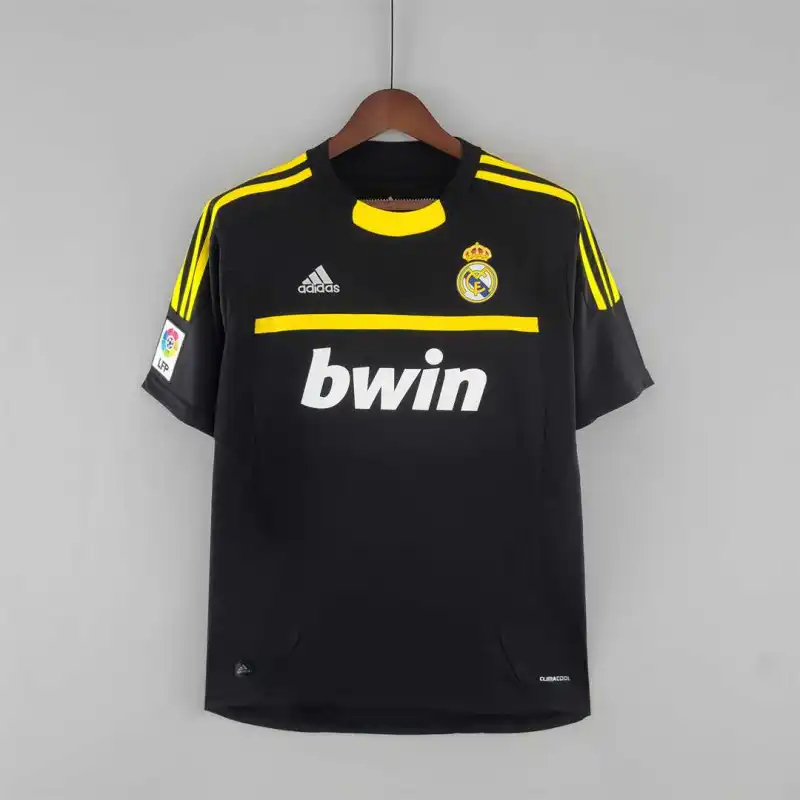Real Madrid Retro Jersey Away Goalkeeper Black Soccer Custom Shirt 2011/12 - sinoshirt