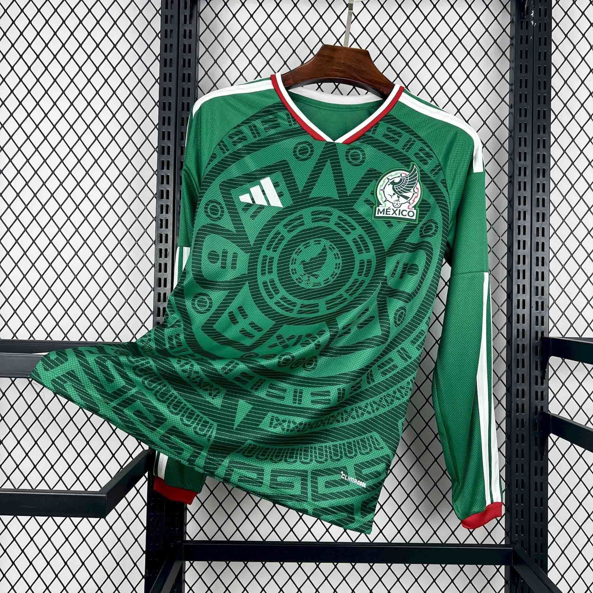 Mexico Soccer Jersey Home Custom Long Sleeve Shirt World Cup 2026 - sinoshirt