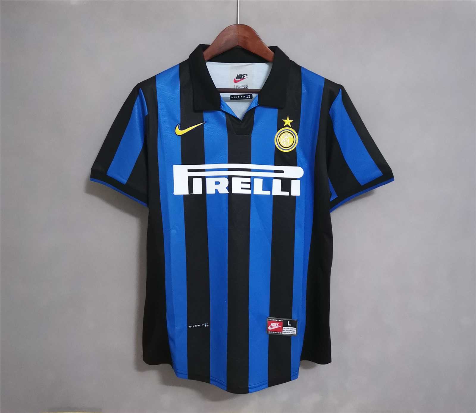 Inter Milan Retro Jersey Custom Home Soccer Jersey 1998/99 - sinoshirt