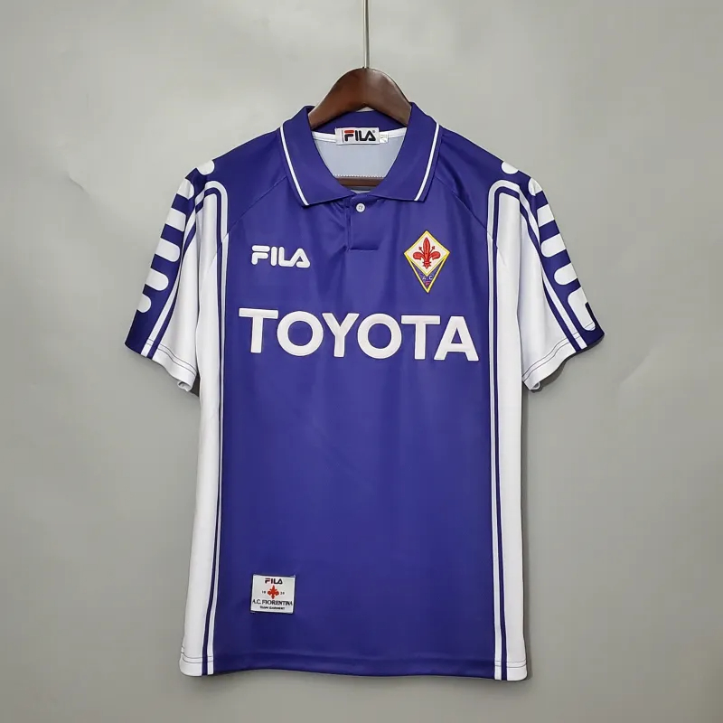 Fiorentina Retro Soccer Jersey Home Custom Shirt 1999/00 - sinoshirt