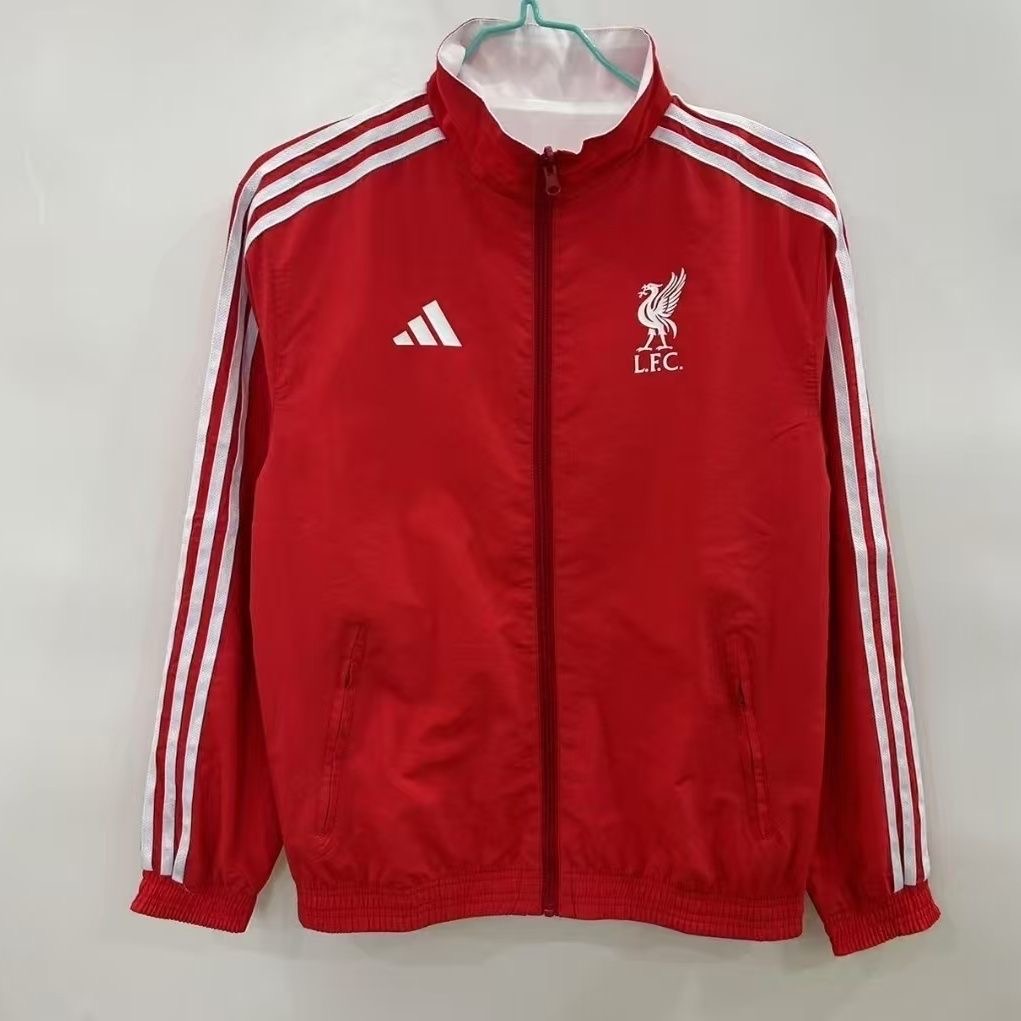 Liverpool Reversible Double-Sides Cotton Windbreaker Jacket 2025-26 - sinoshirt