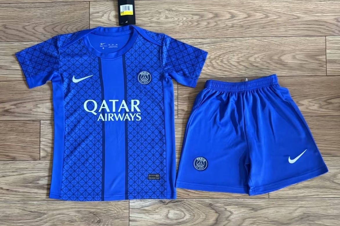 PSG Soccer Jersey Pre-Match Kids Kit Jersey+Shorts 2025/26 - sinoshirt