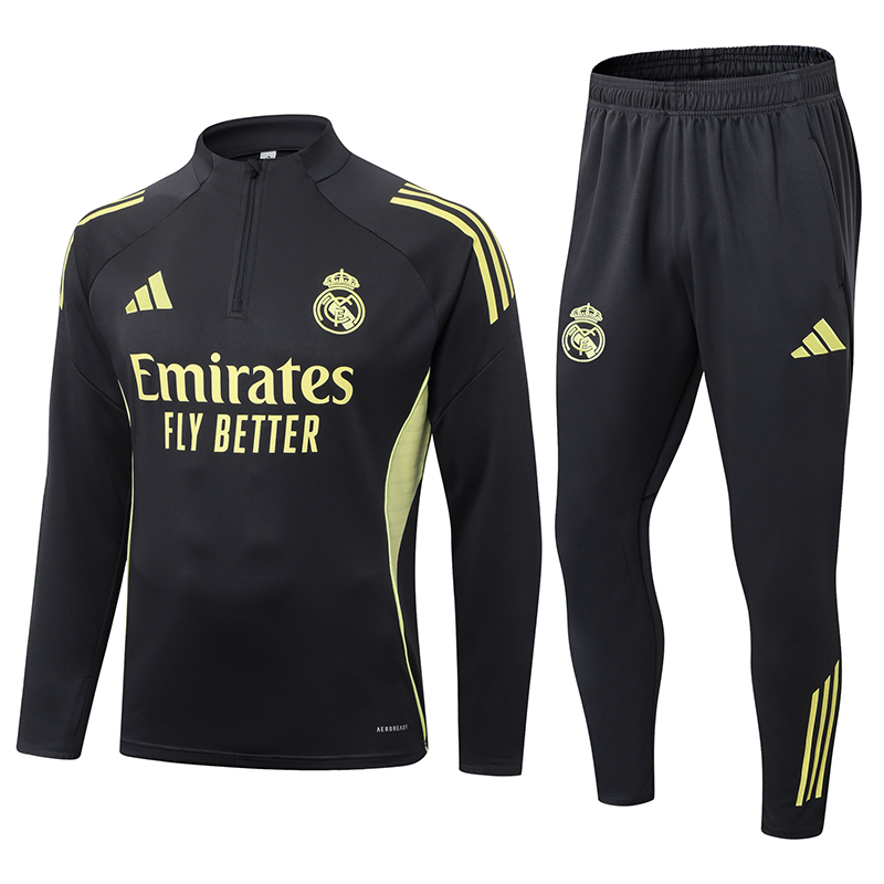 Real Madrid Training Kit (Sweatshirt+Pants) Deep Grey 2025/26 - sinoshirt