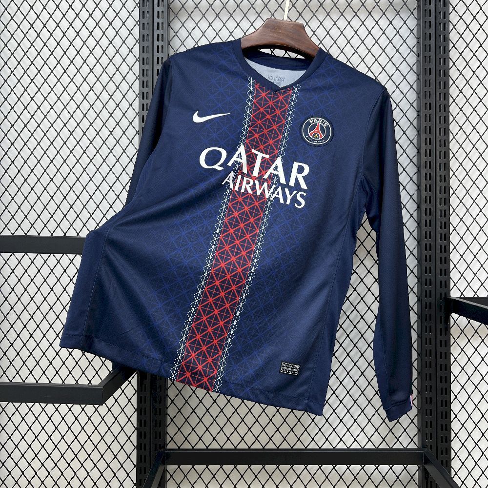 PSG Soccer Jersey Home Long Sleeve Custom Shirt 2025/26 - sinoshirt