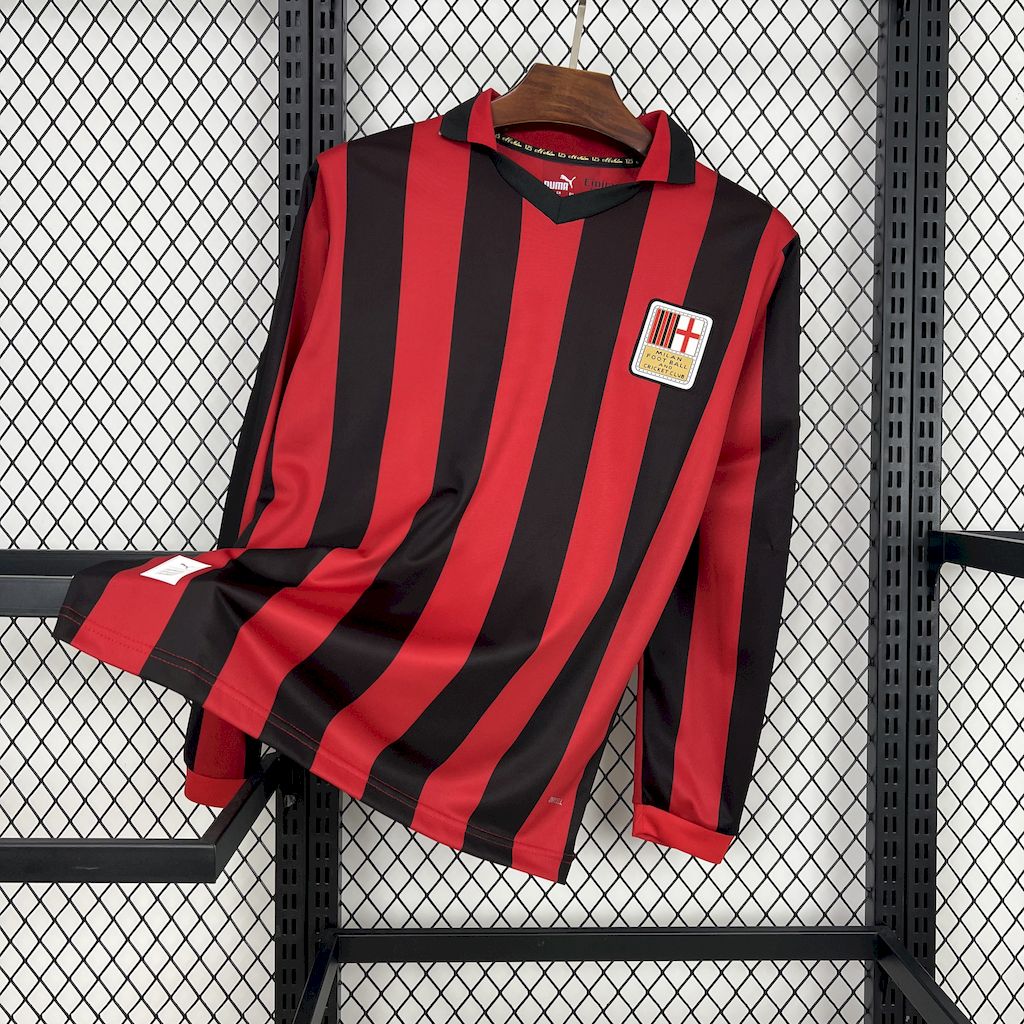 AC Milan Soccer Jersey 125th Anniversary Long Sleeve Custom Shirt 2024/25 - sinoshirt