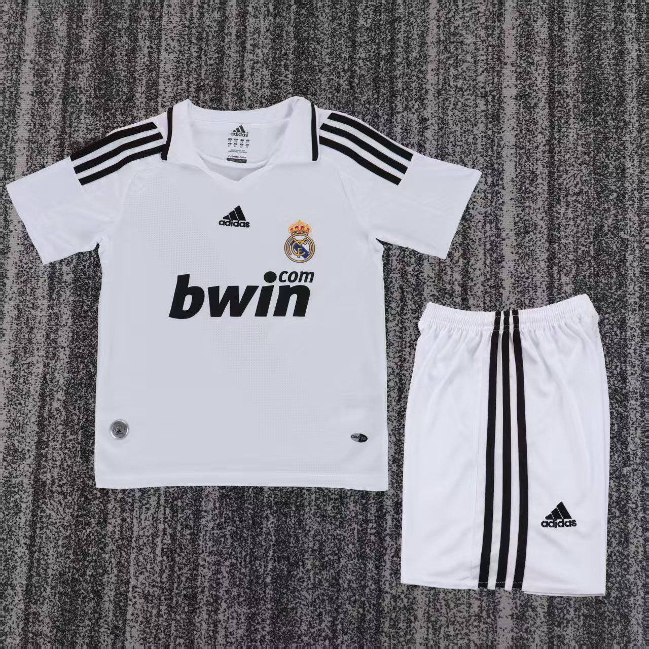 Real Madrid Retro Jersey Home Kids Kit Jersey+Shorts 2008-09 - sinoshirt