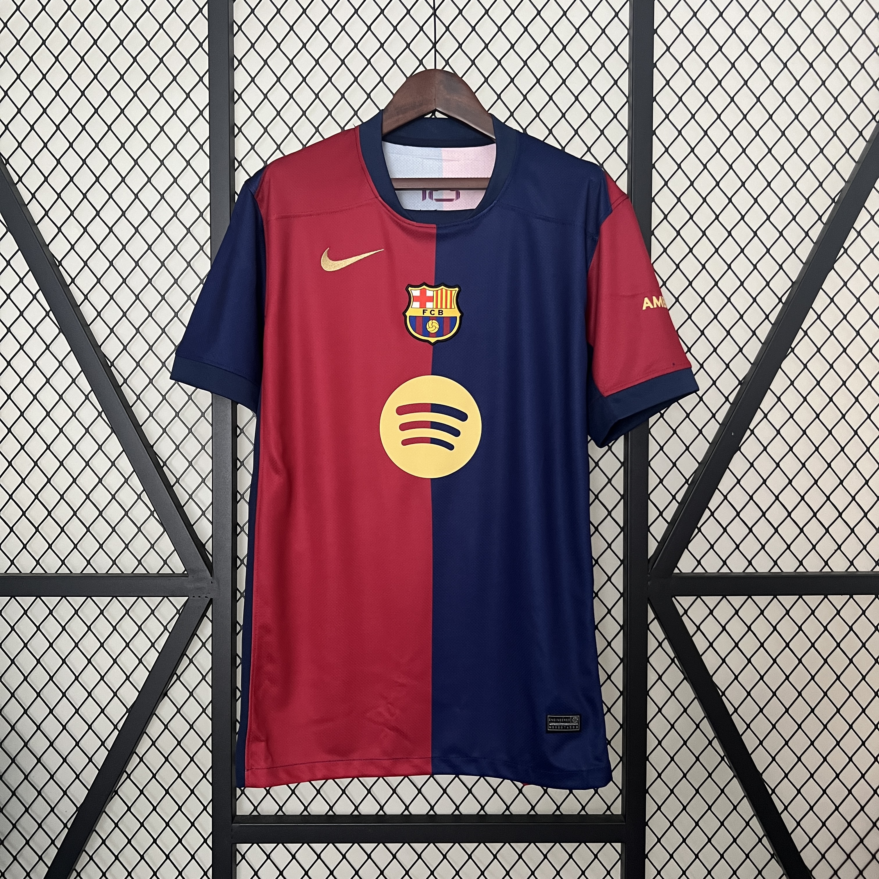 Barcelona Home Soccer Jersey 2024/25 - Spotify Logo Without Text - sinoshirt