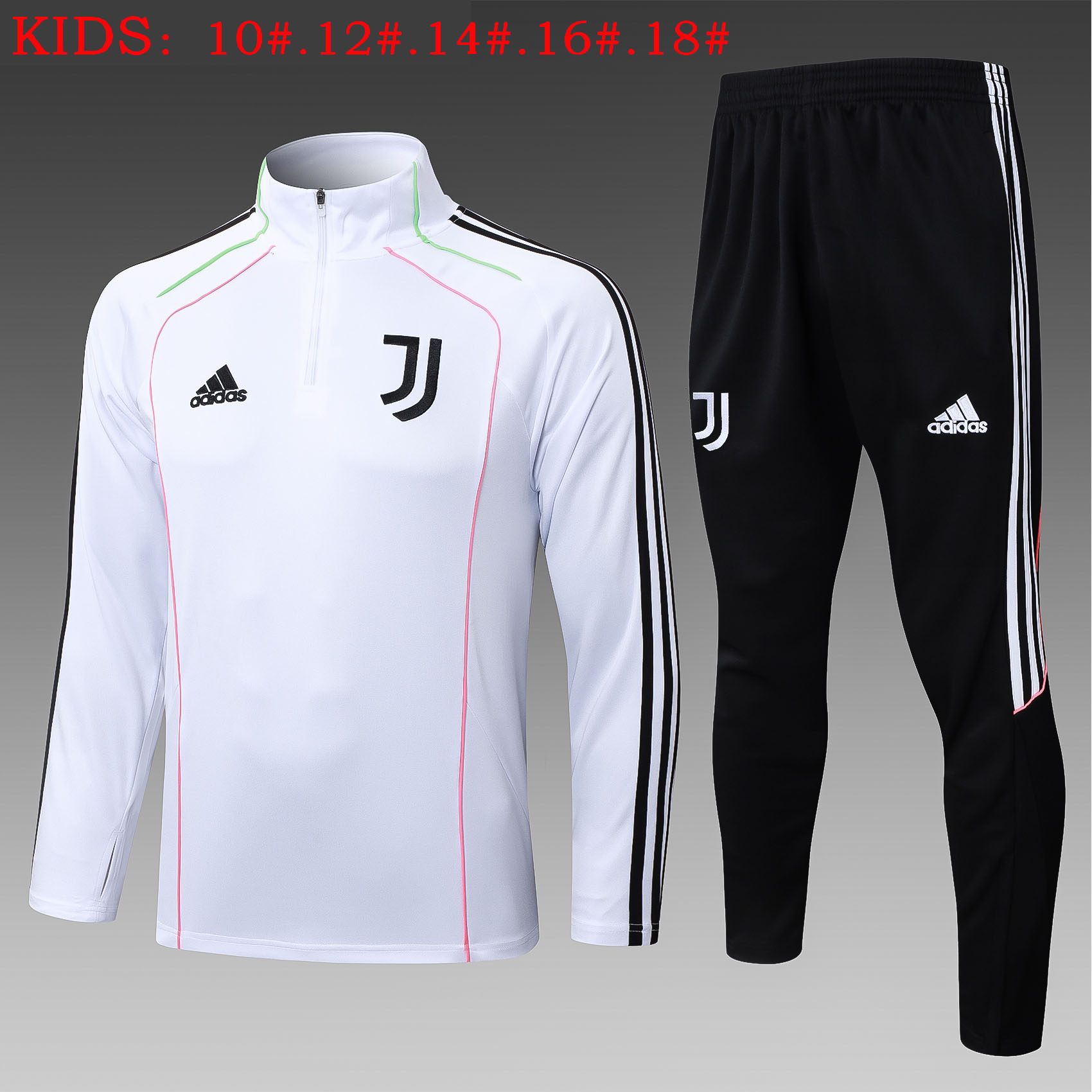 Kids Juventus Training Kit (Sweatshirt+Pants) White 2025/26 - sinoshirt