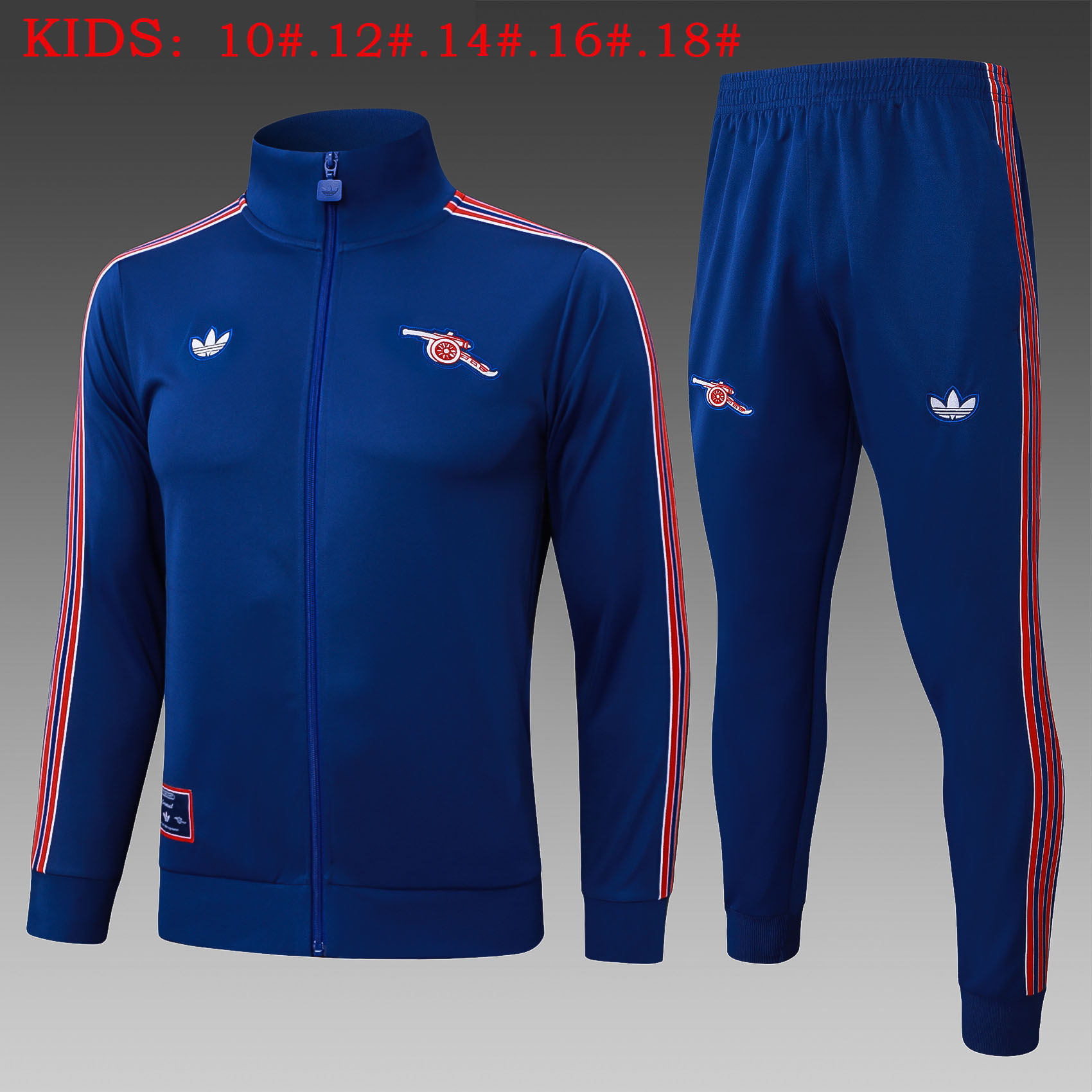 Kids Arsenal Training Kit (Jacket+Pants) Blue 2025/26 - sinoshirt