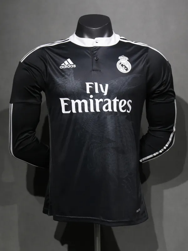 Real Madrid Authentic Retro Jersey Third Away Long Sleeve Soccer Shirt 2014/15 - sinoshirt