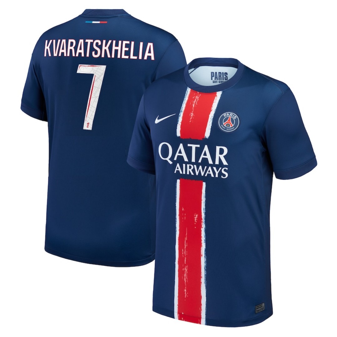 KVARATSKHELIA #7 PSG Soccer Jersey Home Custom Shirt 2024/25 - sinoshirt