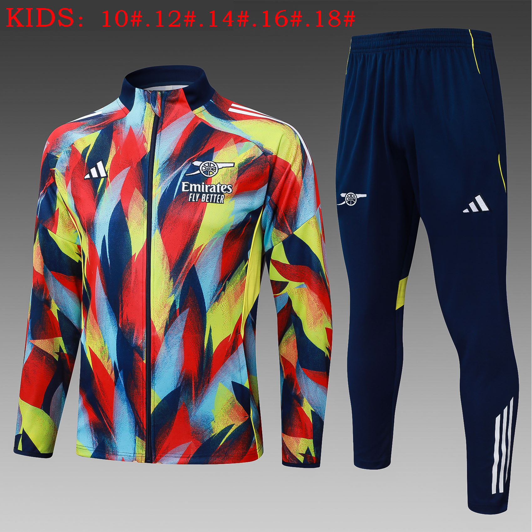 Kids Arsenal Training Kit (Jacket+Pants) Colorful 2025/26 - sinoshirt