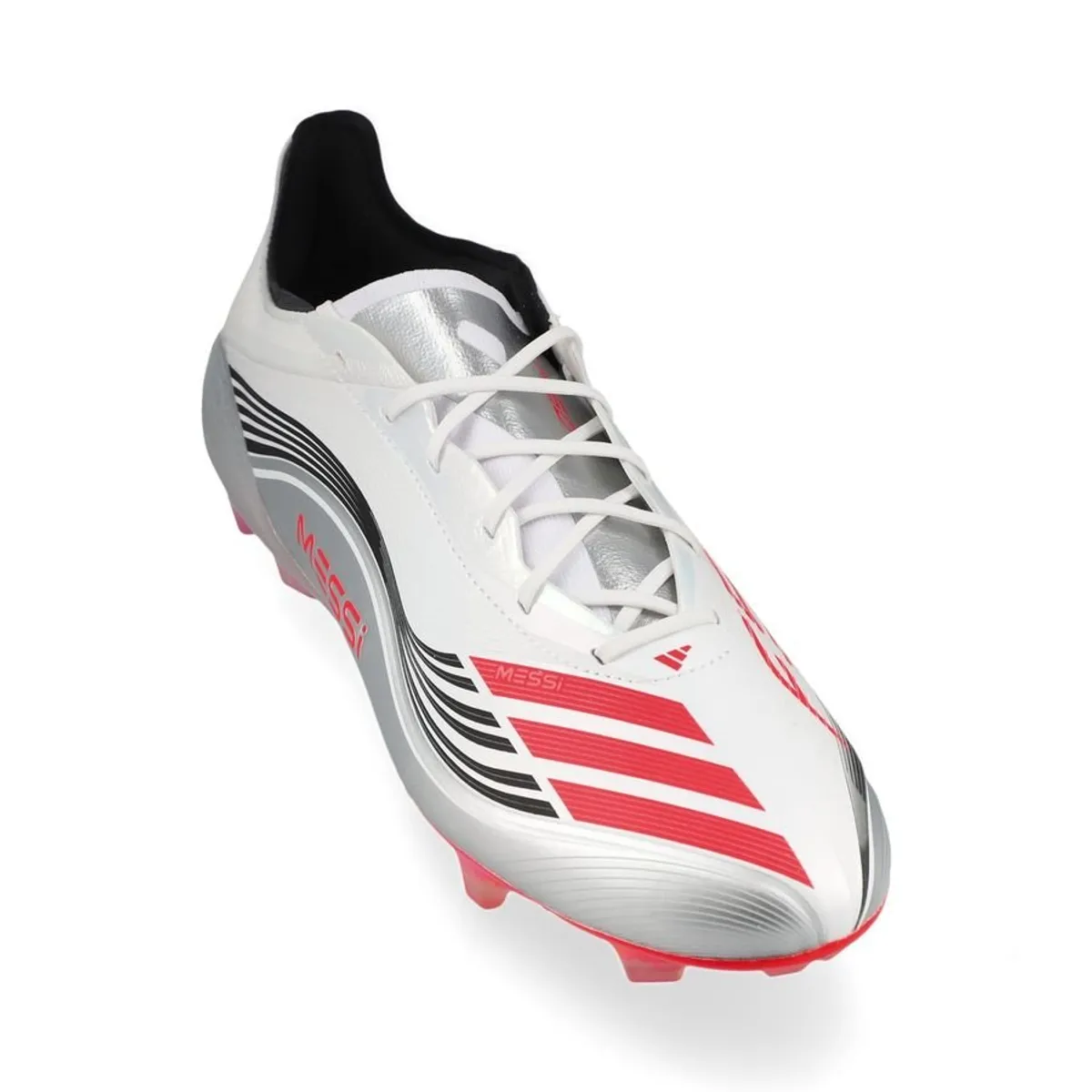 F50 Messi Elite FG Prestig10 - Footwear WhiteLucid RedSilver Metallic - sinoshirt