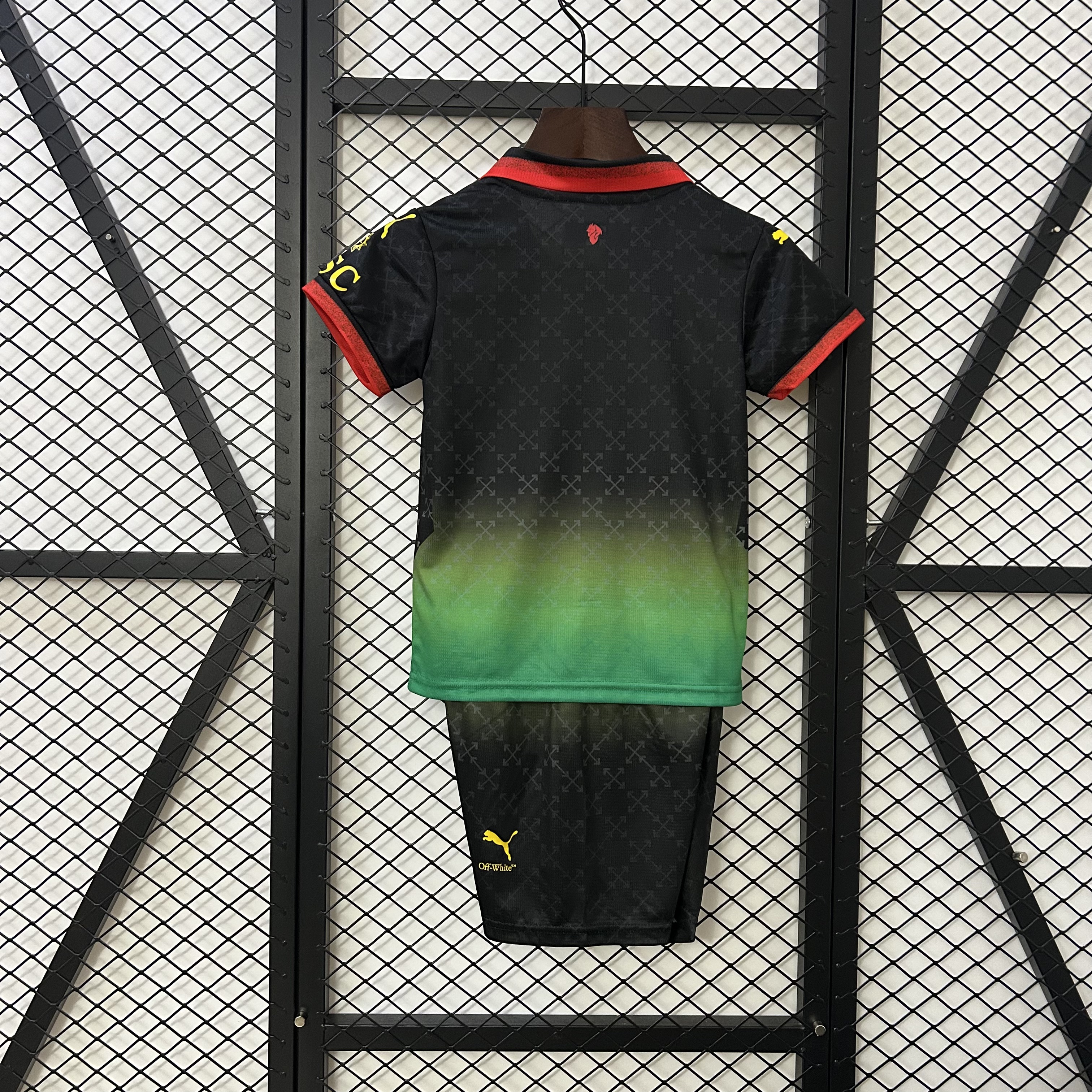 AC Milan Soccer Jersey Fourth Away Kids Kit Jersey+Shorts 2024/25 - sinoshirt