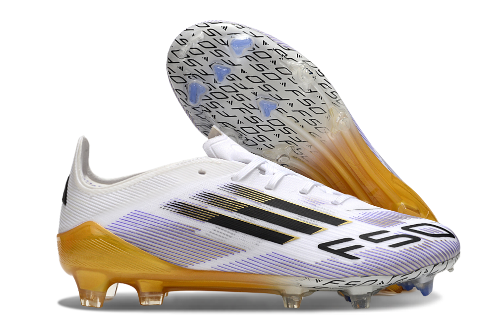F50 Elite Laceless FG Road to Glory - Footwear White/Core Black/Gold Metallic - sinoshirt