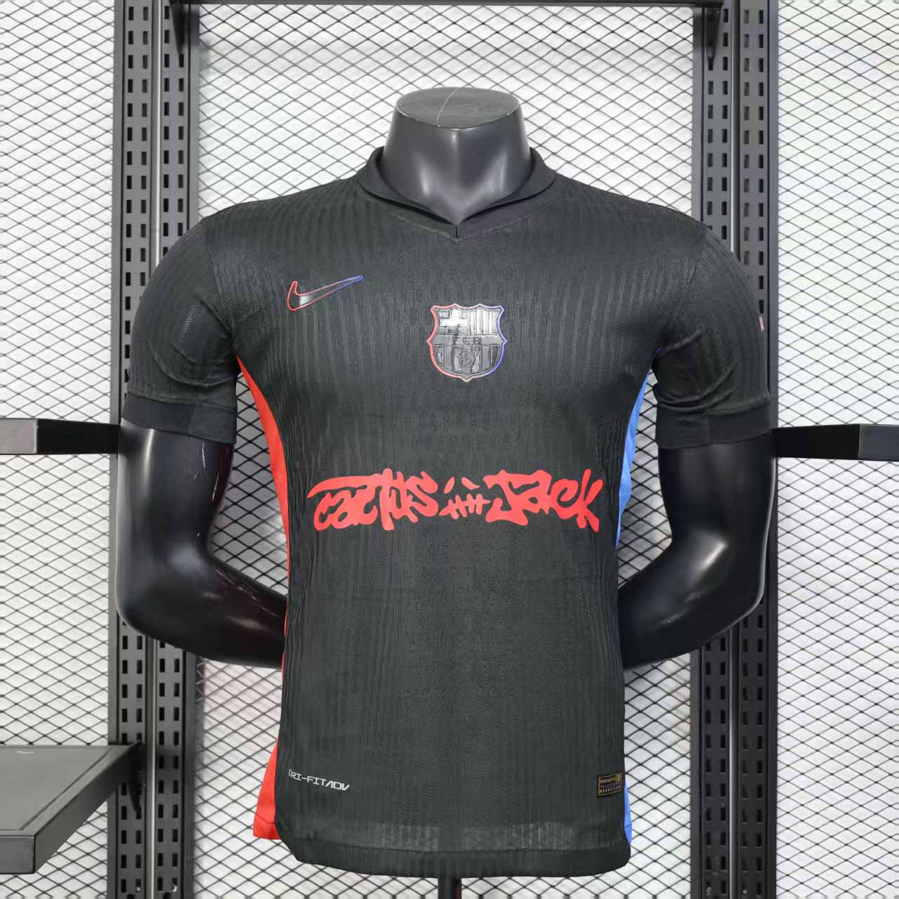 Authentic Soccer Jersey Barcelona Away x Travis Scott Shirt 2024/25 - sinoshirt