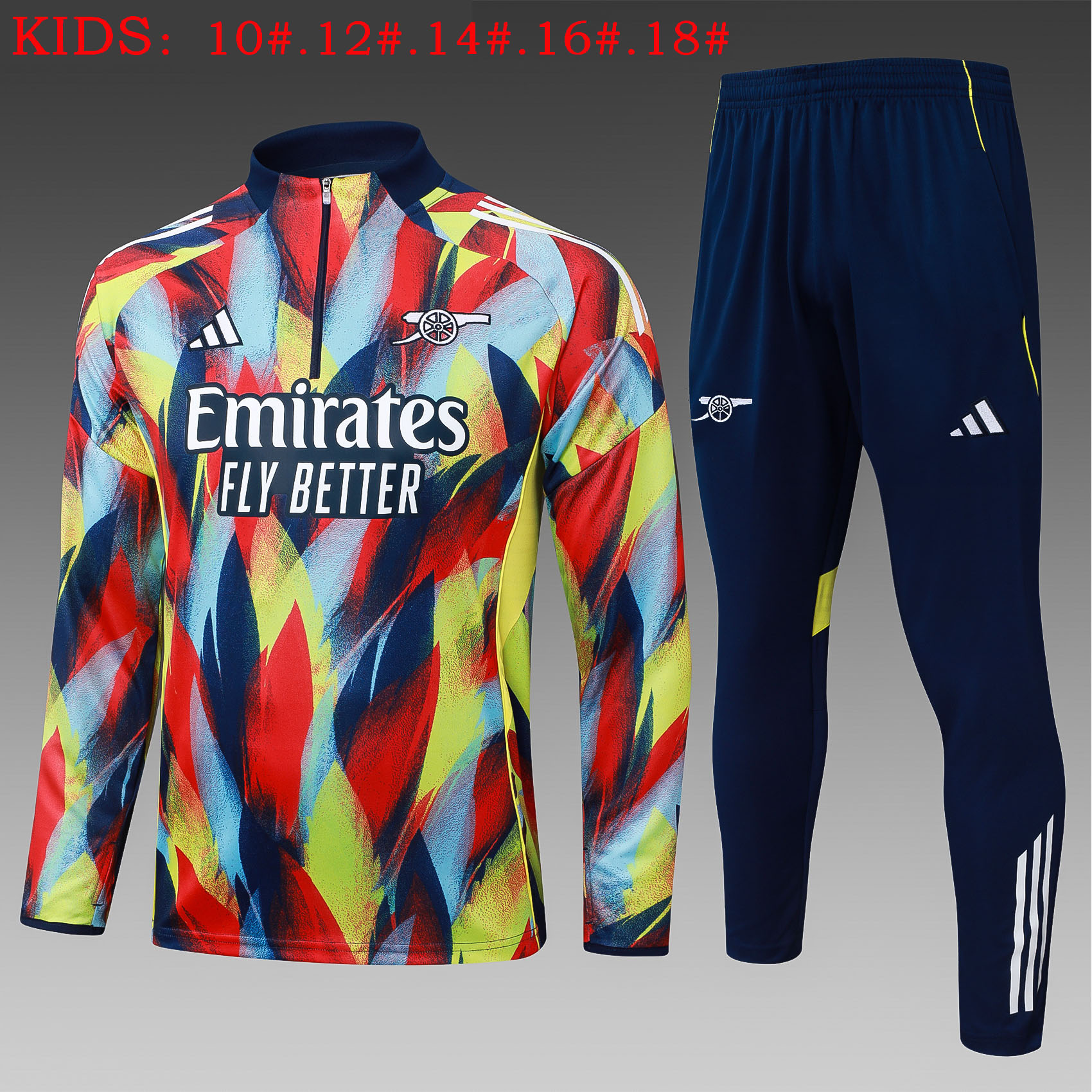 Kids Arsenal Training Kit (Sweatshirt+Pants) Colorful 2025/26 - sinoshirt