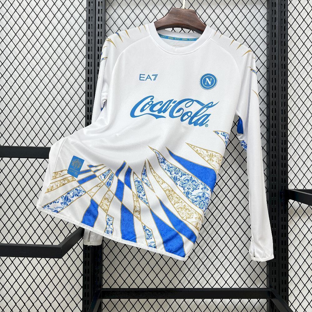 Napoli Soccer Jersey Pre-Match Long Sleeve Custom Shirt 2025-26 - sinoshirt