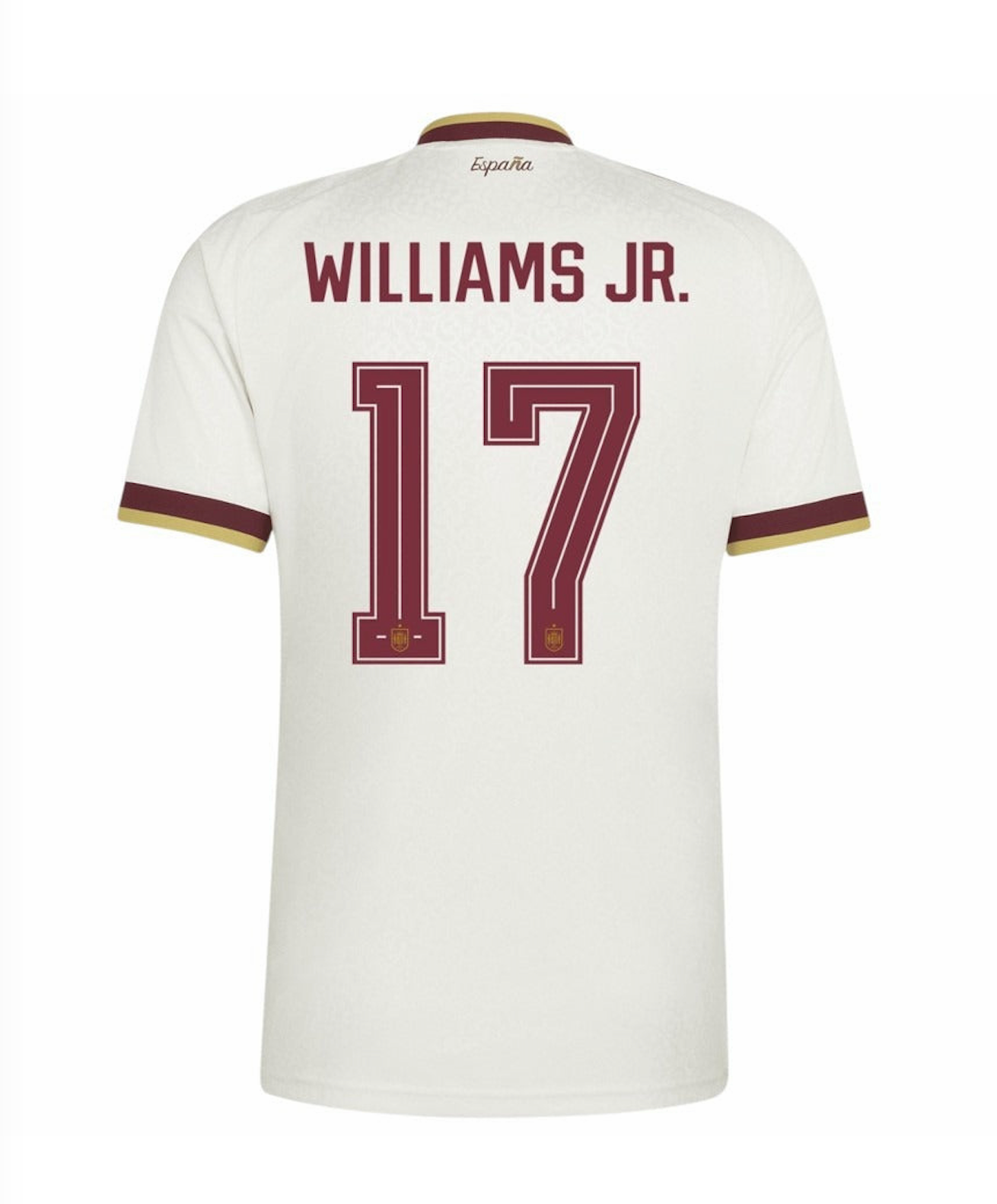 WILLIAMS JR. #17 Spain Football Jersey Away Custom Shirt World Cup 2026 - sinoshirt