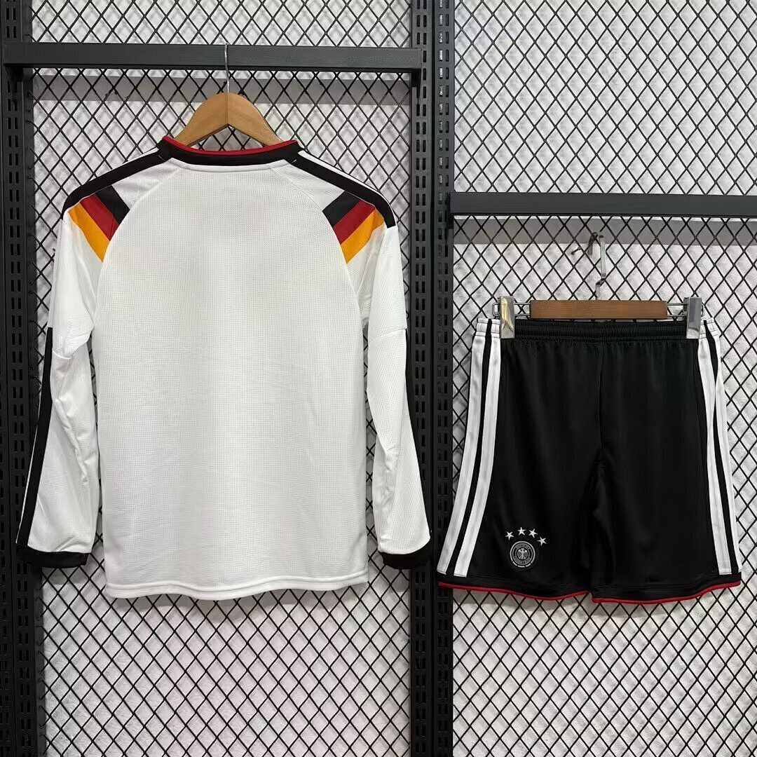 Germany Home Long Sleeve Football Uniform Kids Kit Jersey+Shorts World Cup 2026 - sinoshirt