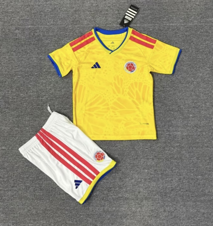 Colombia Soccer Jersey Home Kids Kit Jersey+Shorts World Cup 2026 - sinoshirt