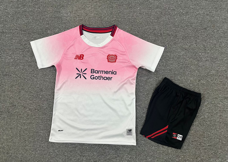 Bayer 04 Leverkusen Soccer Jersey Away Kids Kit Jersey+Shorts 2025/26 - sinoshirt