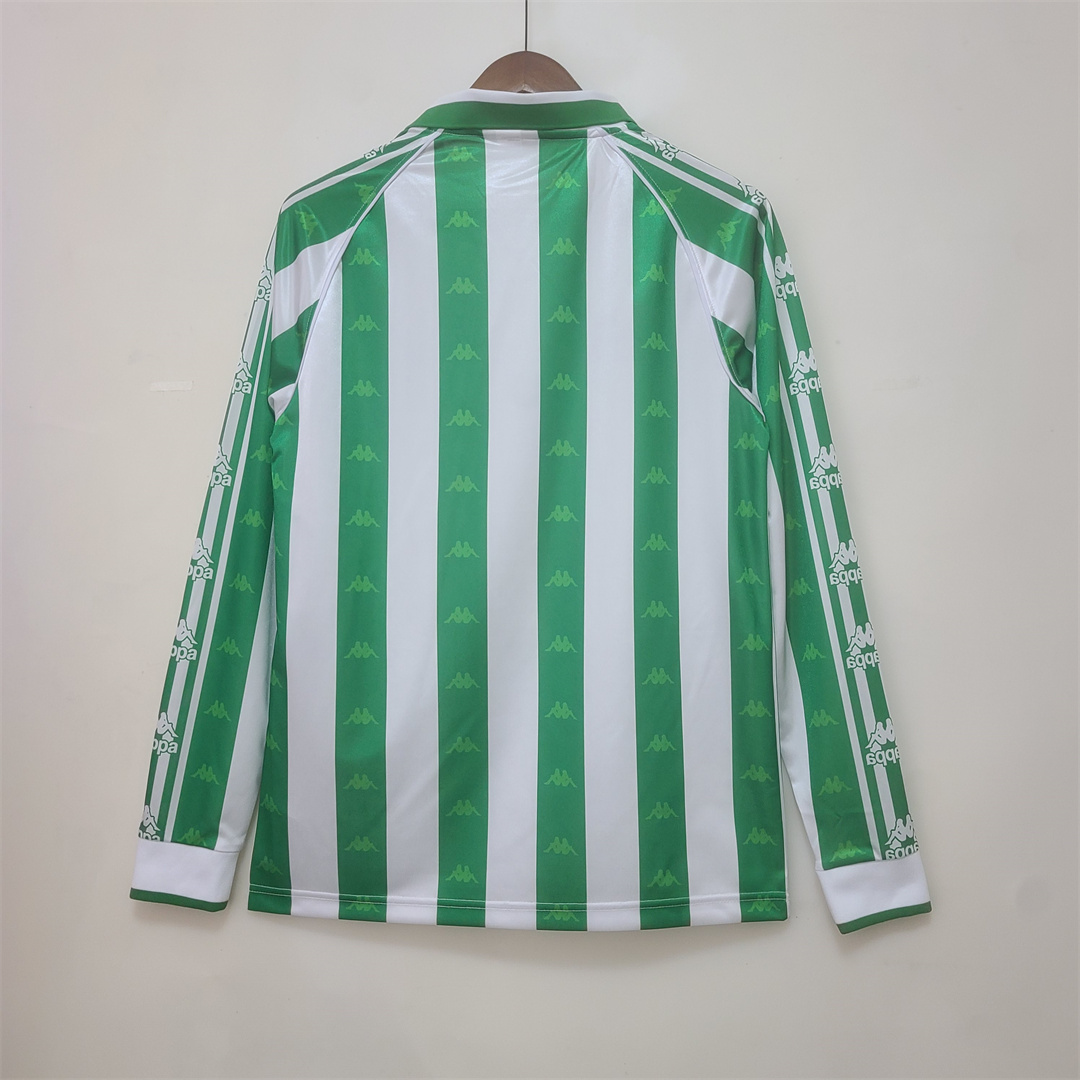 Real Betis Retro Jersey Home Long Sleeve Soccer Shirt 1995/97 - sinoshirt