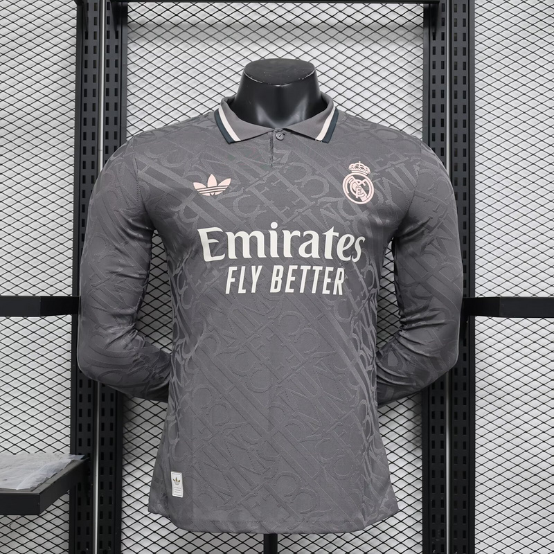 Real Madrid Authentic Soccer Jersey Third Away Shirt Long Sleeve 2024/25 - sinoshirt